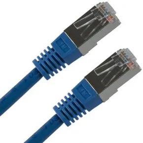 FTP patchcord, Cat.5e, RJ45 M-5m, tienený, modrý, čistá meď, economy